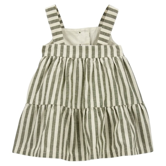 Carter’s Striped Linen Blend Dress 24 Month - Picture 2 of 8